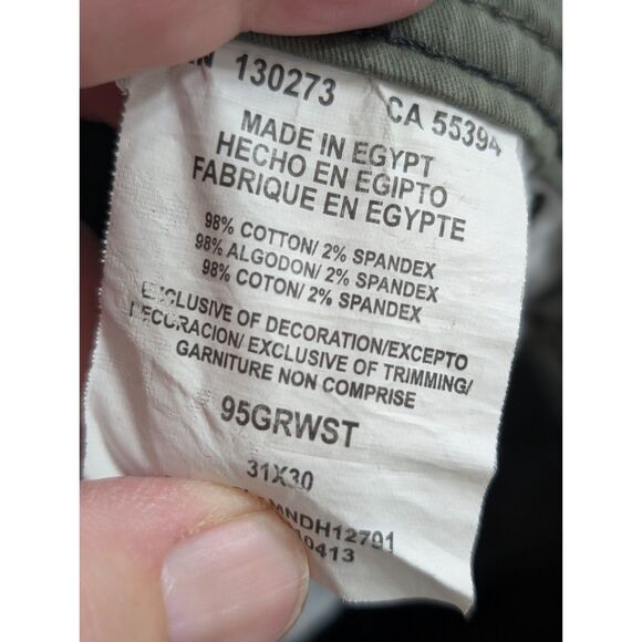 Wrangler Olive Green Straight Fit Pants 31x30 Gorpcore Earthcore Workwear - Picture 4 of 7